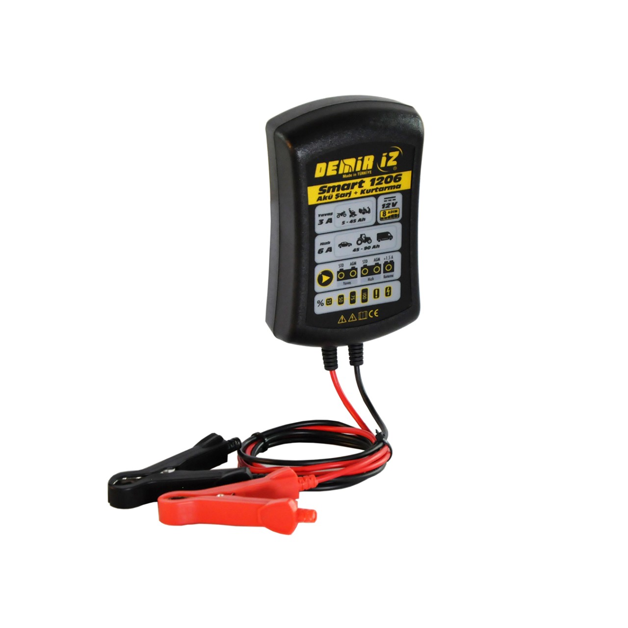 12V-6A AKILLI AKÜ ŞARJ+KURTARMA CİHAZI