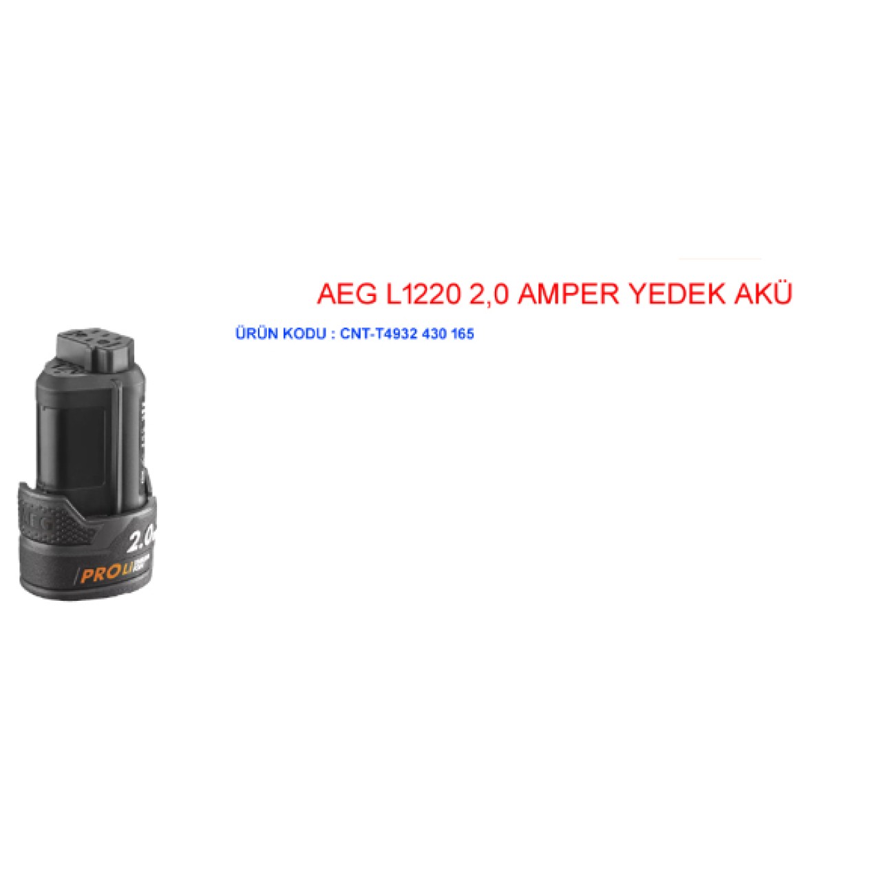 AKÜ L1220 2,0AH 24VH 12V Lİ-İON AEG TURUNCU SERİ