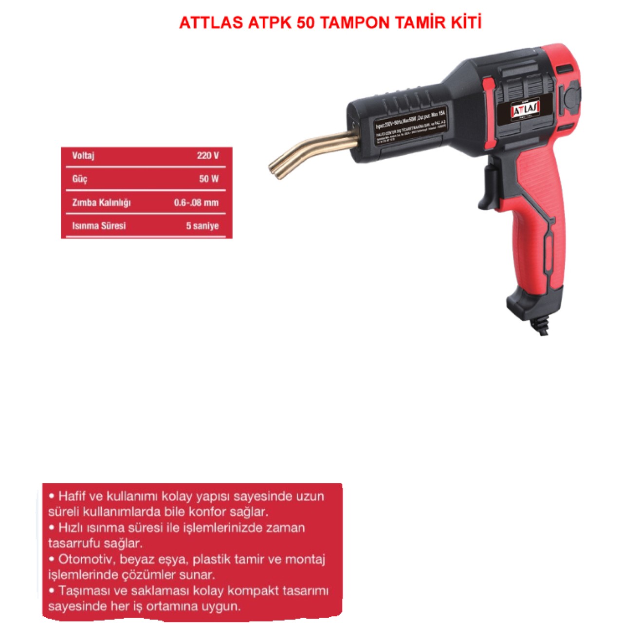 ATPK50 TAMPON TAMİR KİTİ ATTLAS