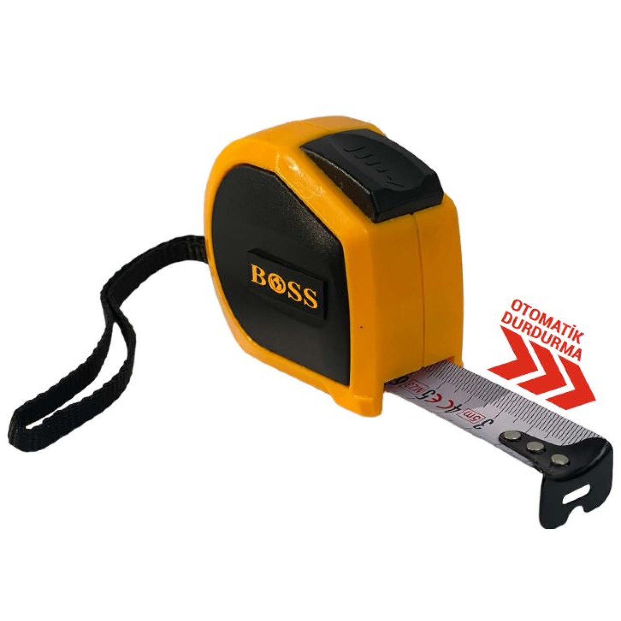 BOSS PROF.ÇELİK ŞERİT METRE STOPLU 5MTX25MM