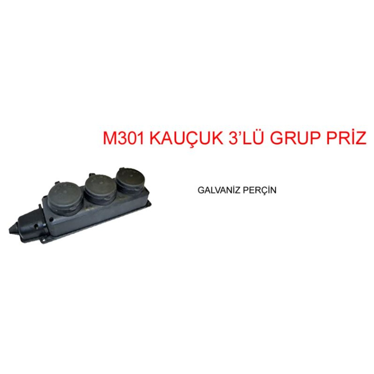 KAUÇUK 3LÜ GRUP PRİZ