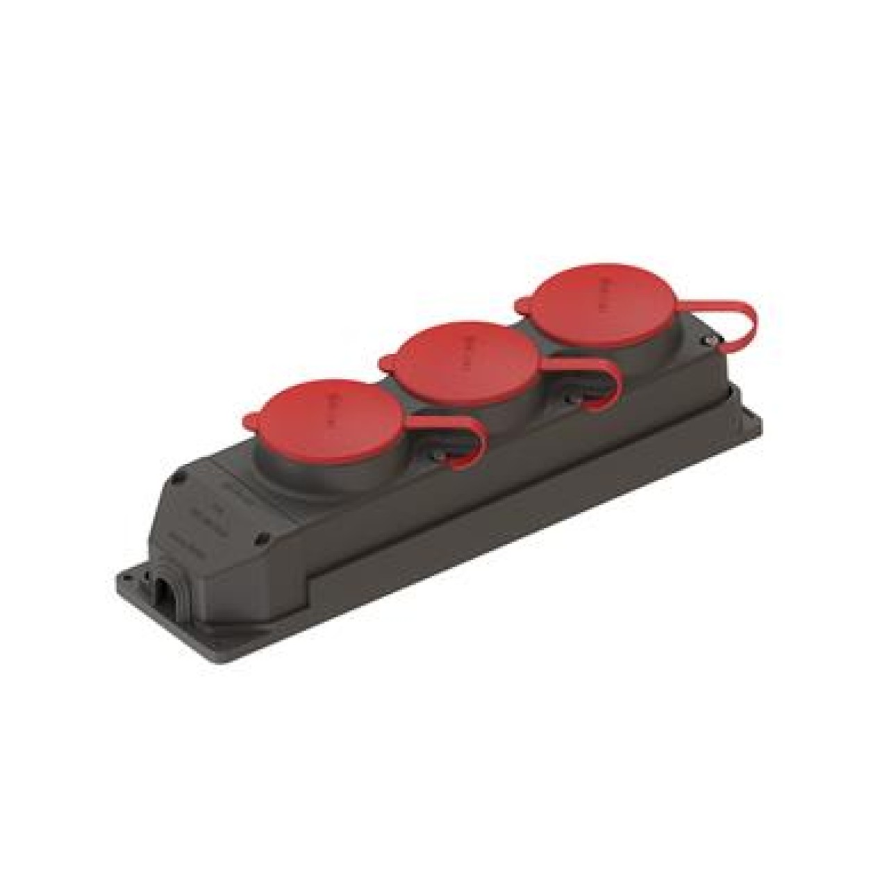 KAUÇUK 3X25A 3LÜ GRUP PRİZ