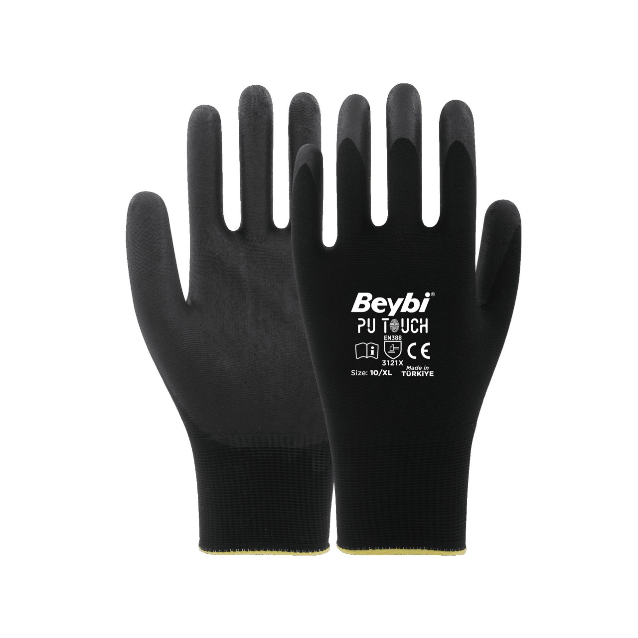 POLİÜRETAN KAPLI PU TOUCH SİYAH ELDİVEN NO:10