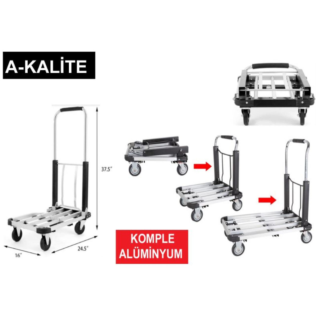 TAŞIMA ARABASI 150KG A KALİTE ALÜMİNYUM