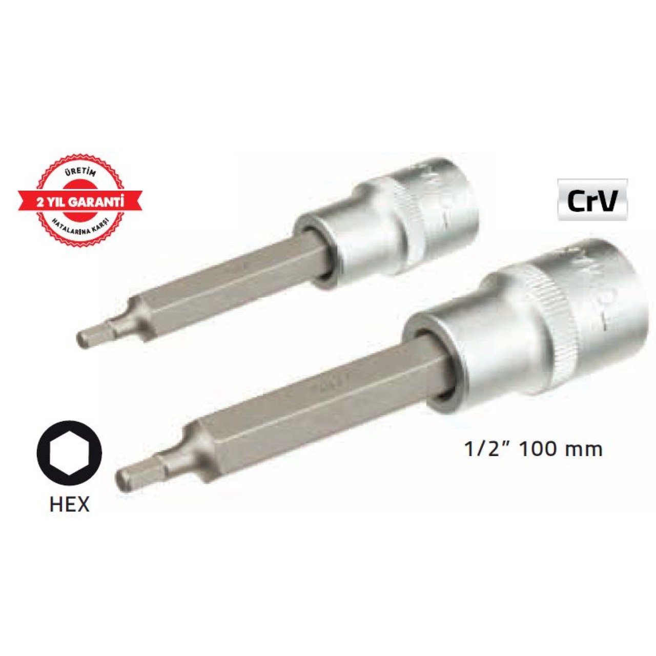 TOMAX 1/2''100MM LOKMALI ALLEN UÇ 6MM UZUN