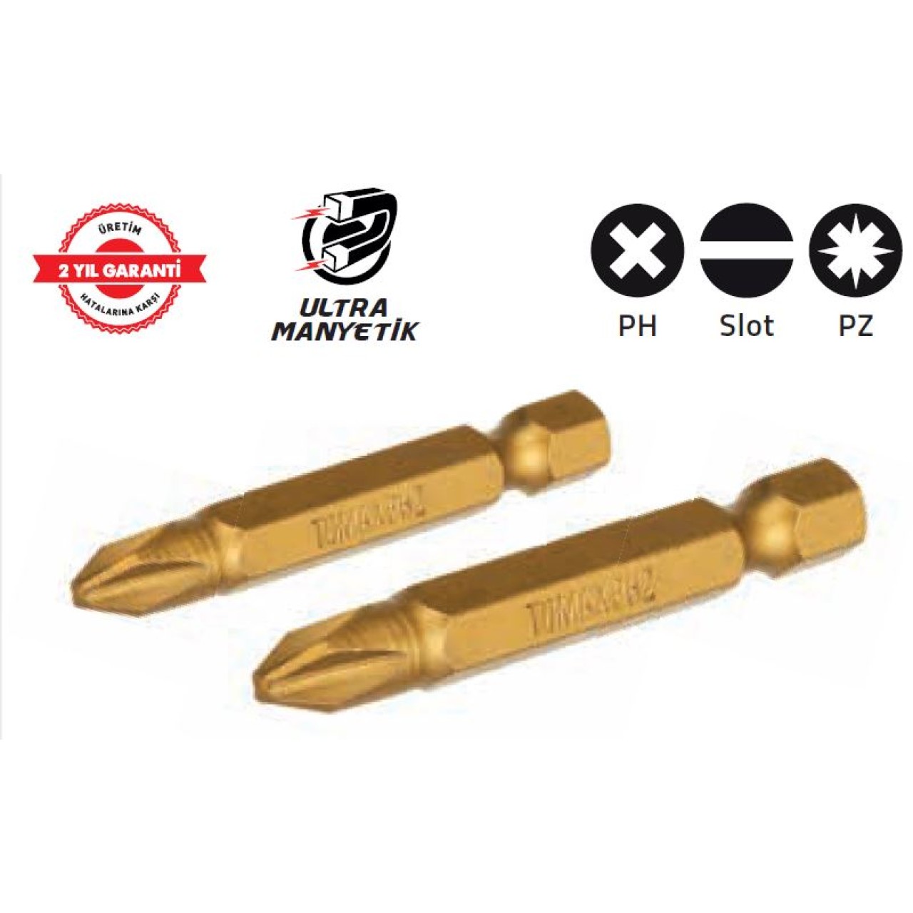 TOMAX BİTS UÇ YILDIZ PH2X50 TİTANİUM