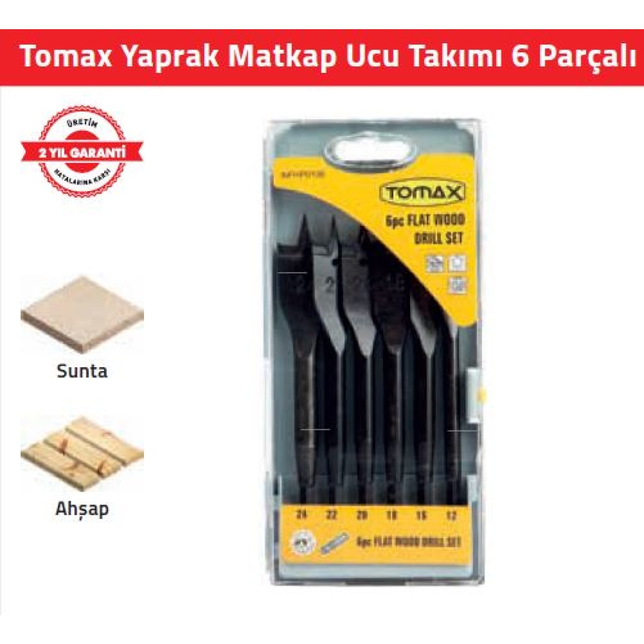 TOMAX YAPRAK MATKAP UCU TAKIMI 6 PARÇA(12-24MM)