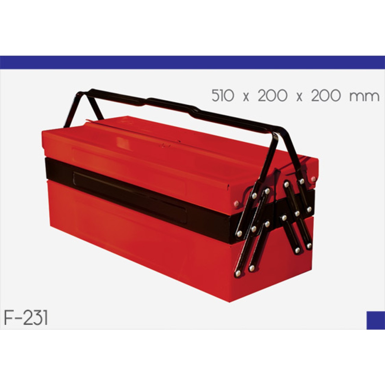 UZUN TİP 5 GÖZ TAKIM ÇANTASI 510X200X200MM